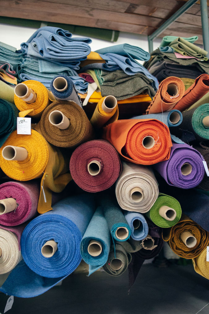 Traditional wool fabric from Manteigas shown in a textile video production Portugal