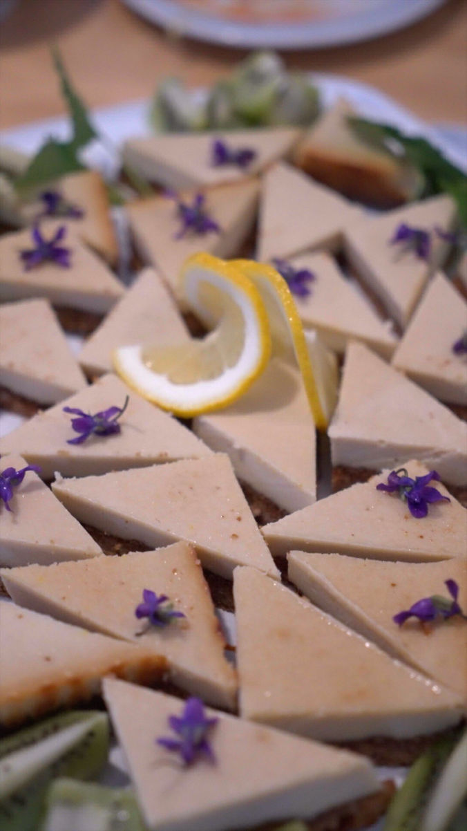 Dessert styled for a food video production in Portugal