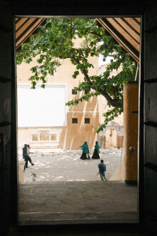 Street scene in Lamu, video production Kenya