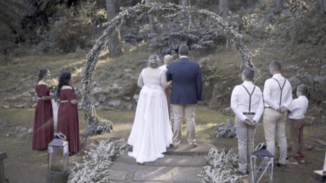 Bride and groom exchanging vows at the altar — wedding videography in Portugal