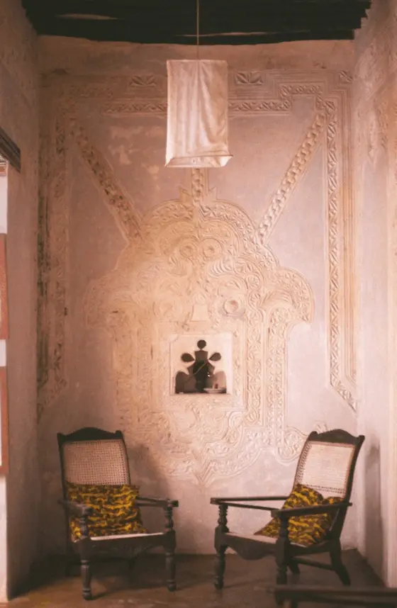 Interior of a Lamu house with natural light