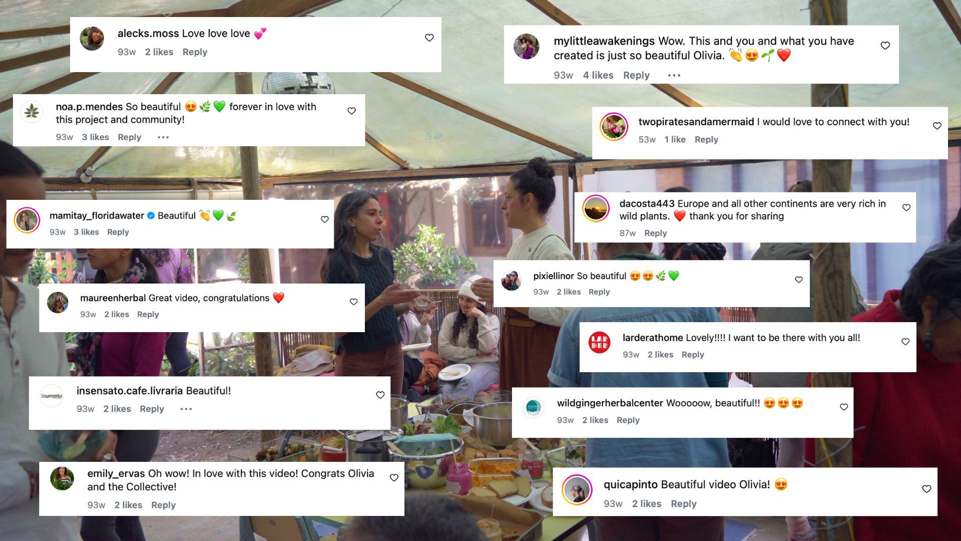 Instagram and facebook positive feedback from videos